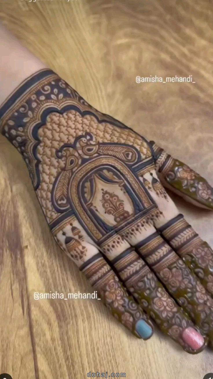 Mehndi Design Simple Front Hand Arabic