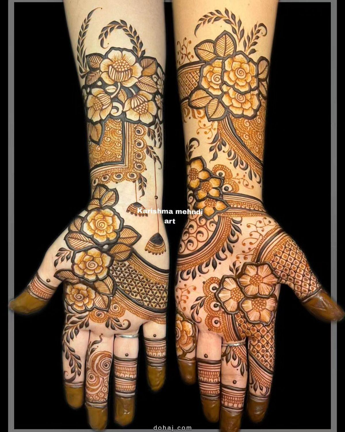 Modern Back Hand Mehndi Design