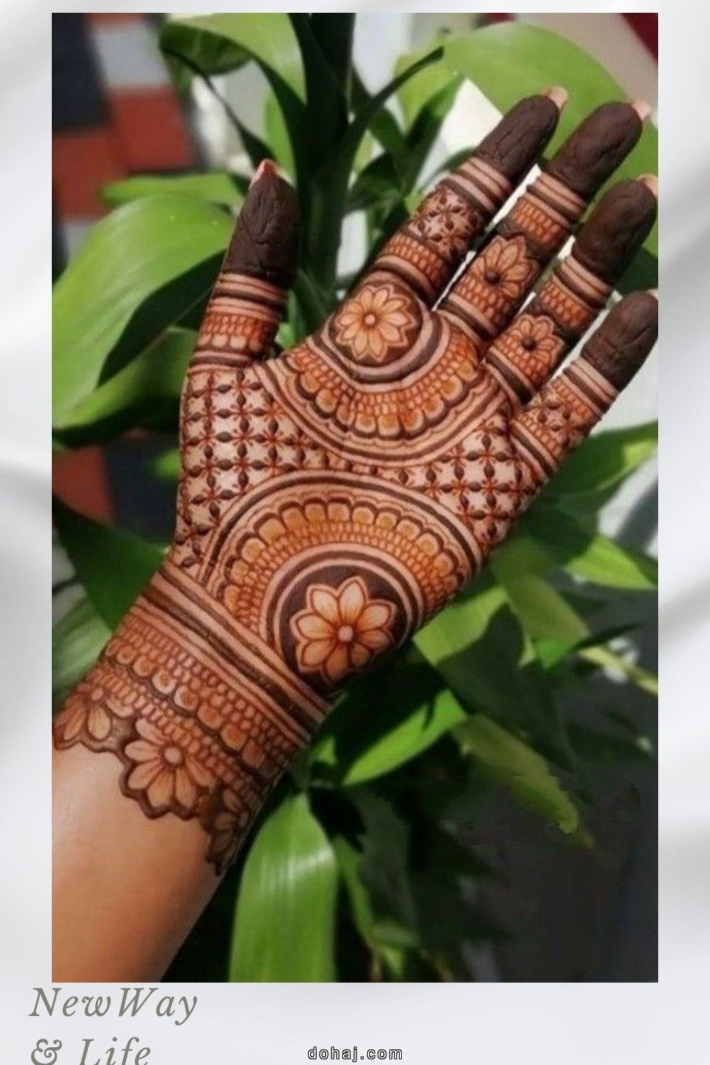 New Simple Mehndi Design Front Hand