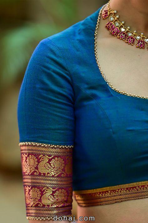 Organza Blouse Back Neck Designs