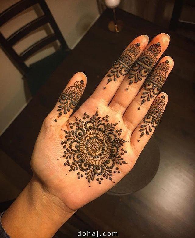 Palm Flower Mehndi Design