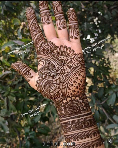 Palm Hand Mehndi Design Simple