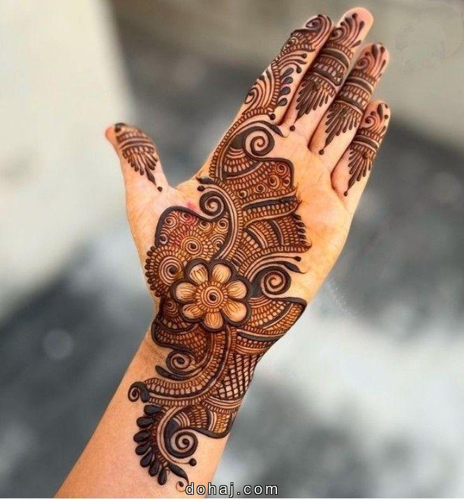 Palm Mehndi Design Front Hand