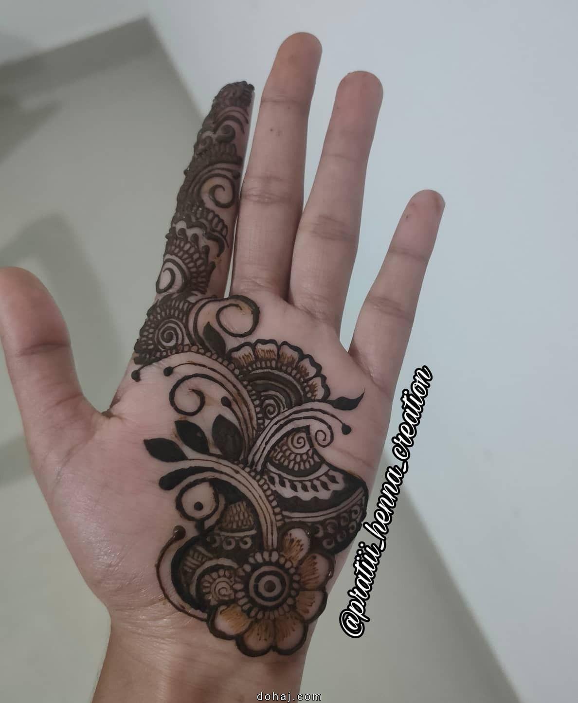 Palm Mehndi Palm Mehndi Easy Mehendi Design Simple Front Hand