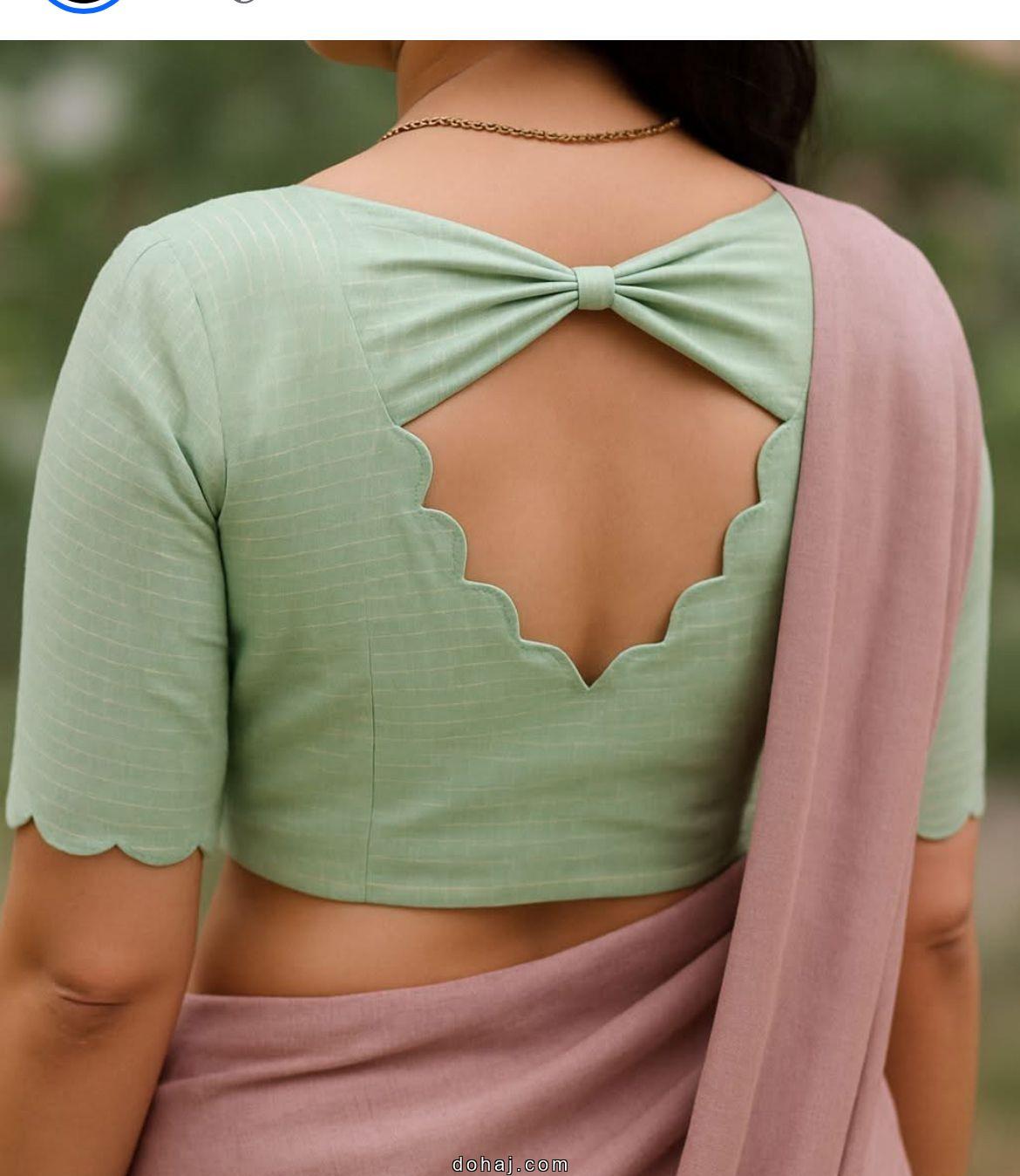 Party Wear Organza Saree Blouse Designs