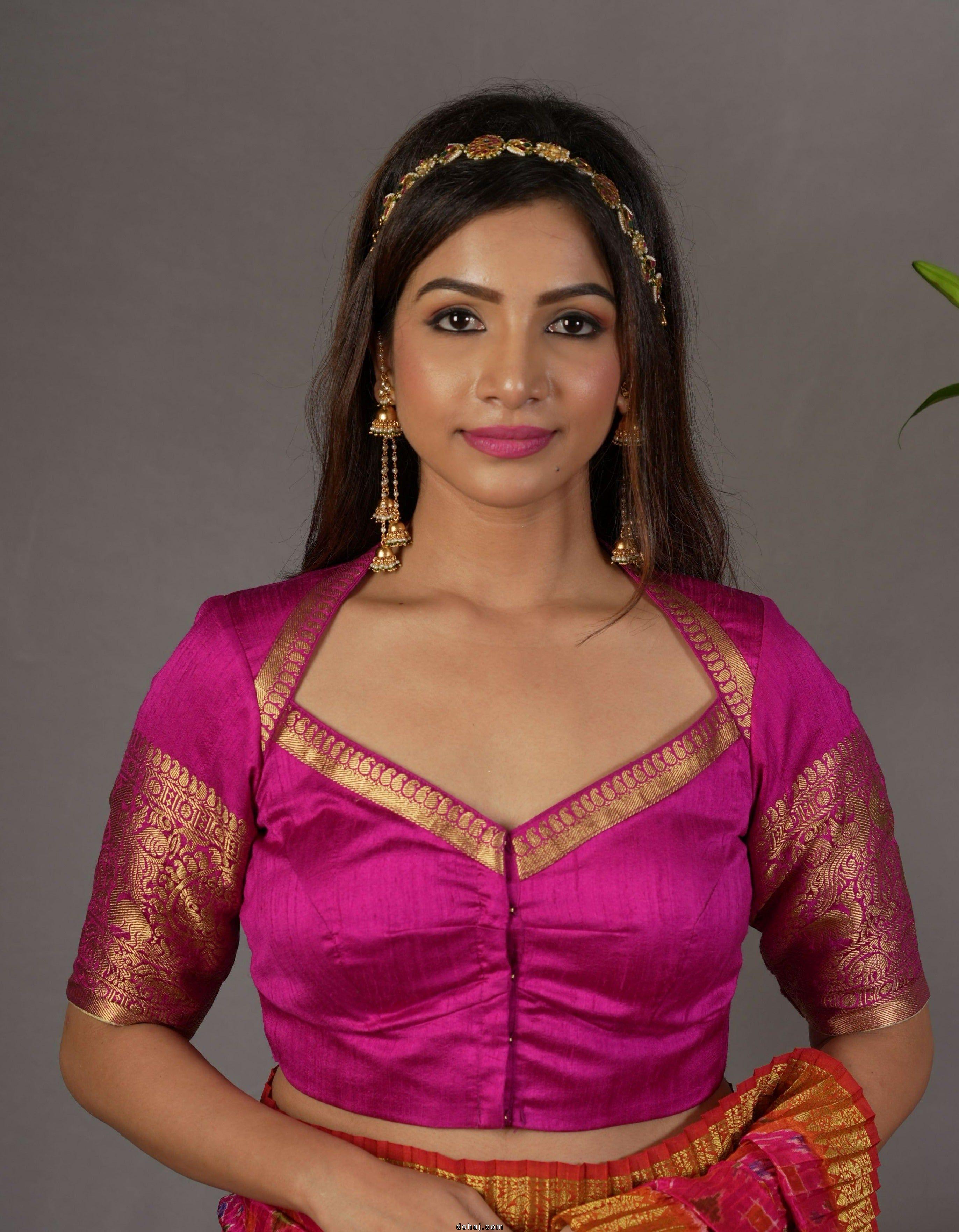 Patch Work Blouse Back Neck Designs