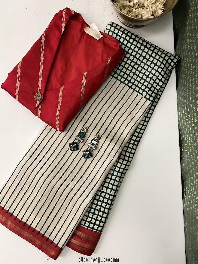 Patch Work Silk Saree Simple Blouse Designs