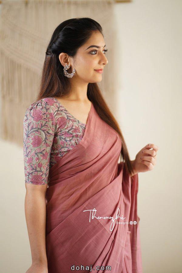 Pattu Saree Back Neck Latest Blouse Designs