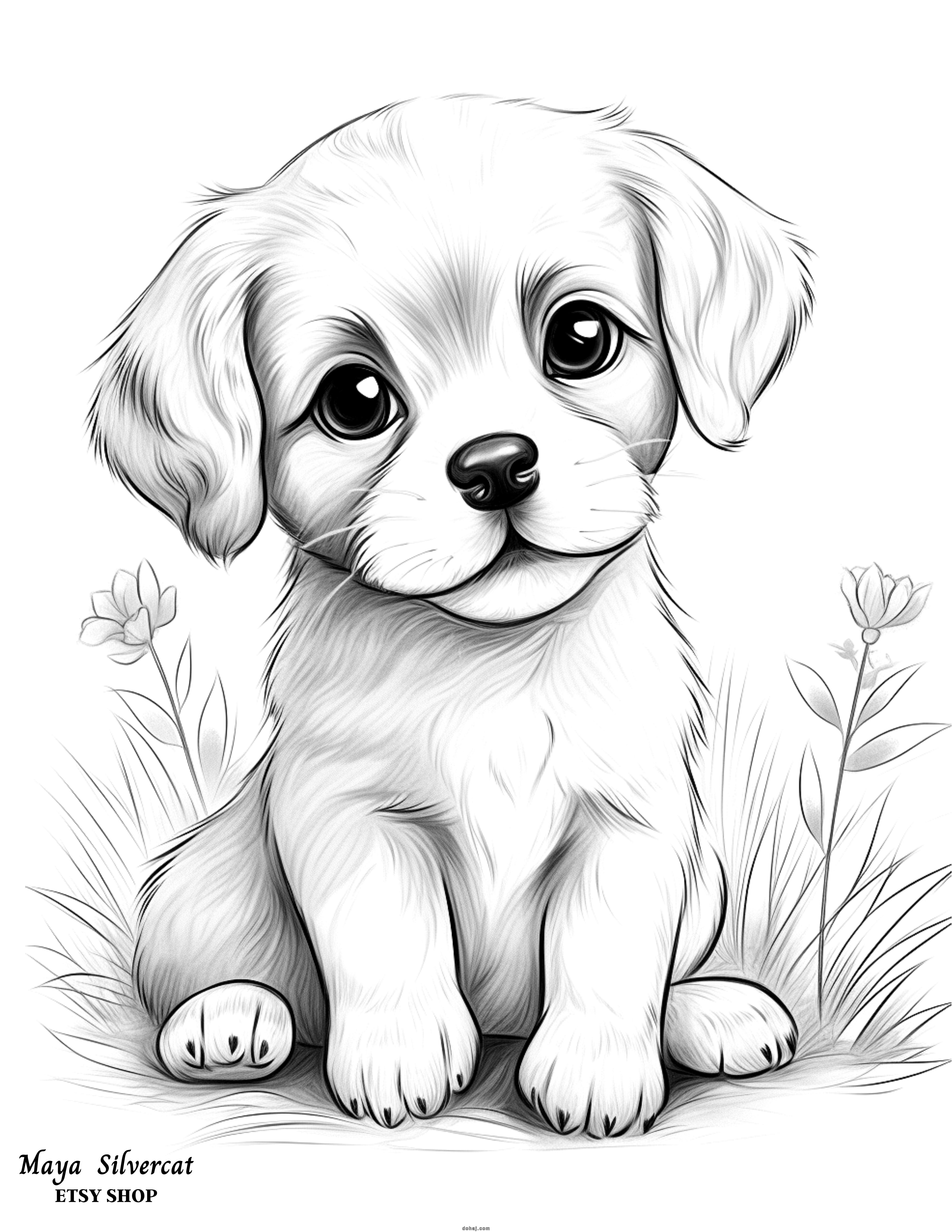 Picture Of A Dog Drawing