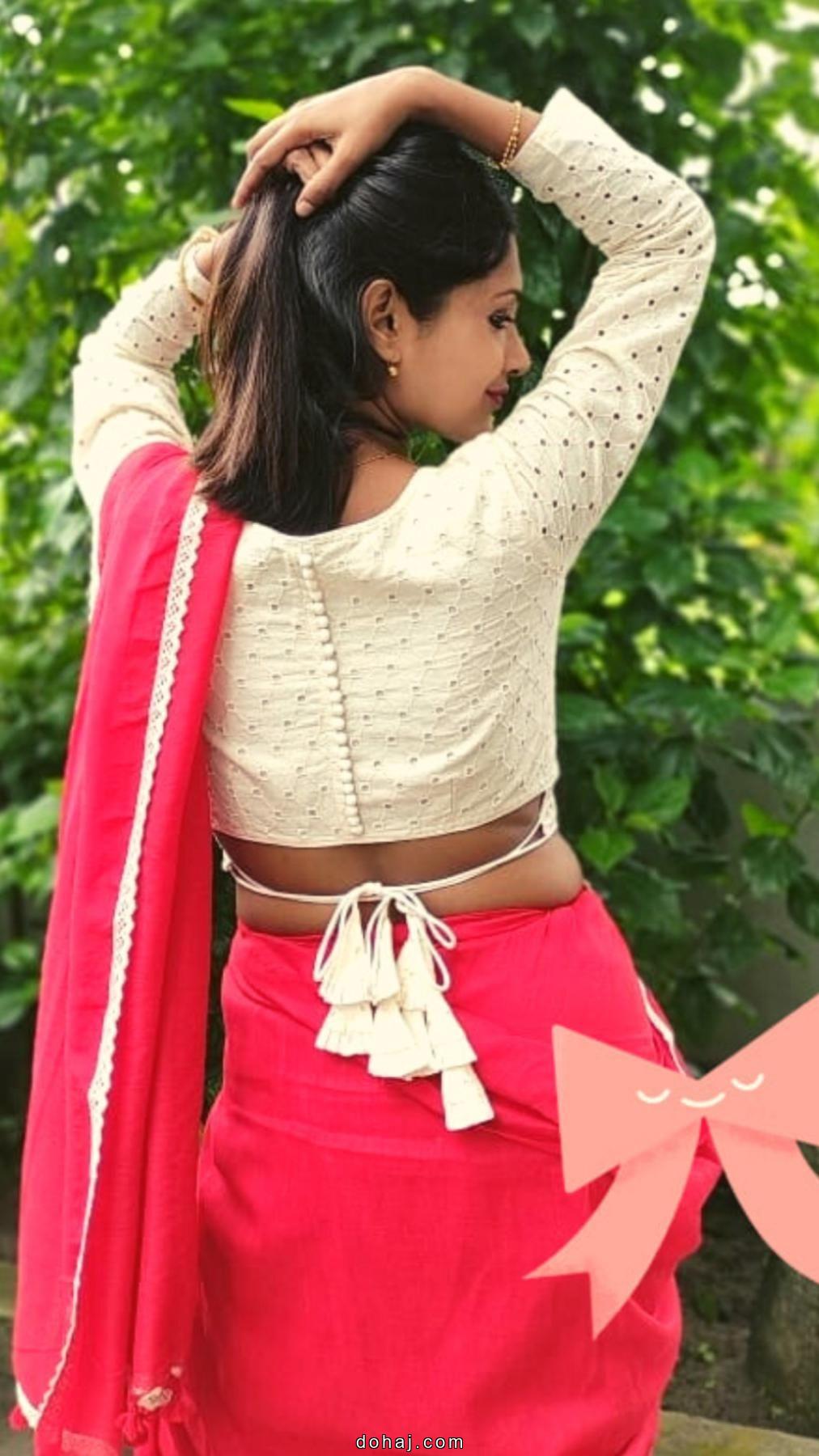 Princess Cut Princess Cut Back Boat Neck Blouse Designs