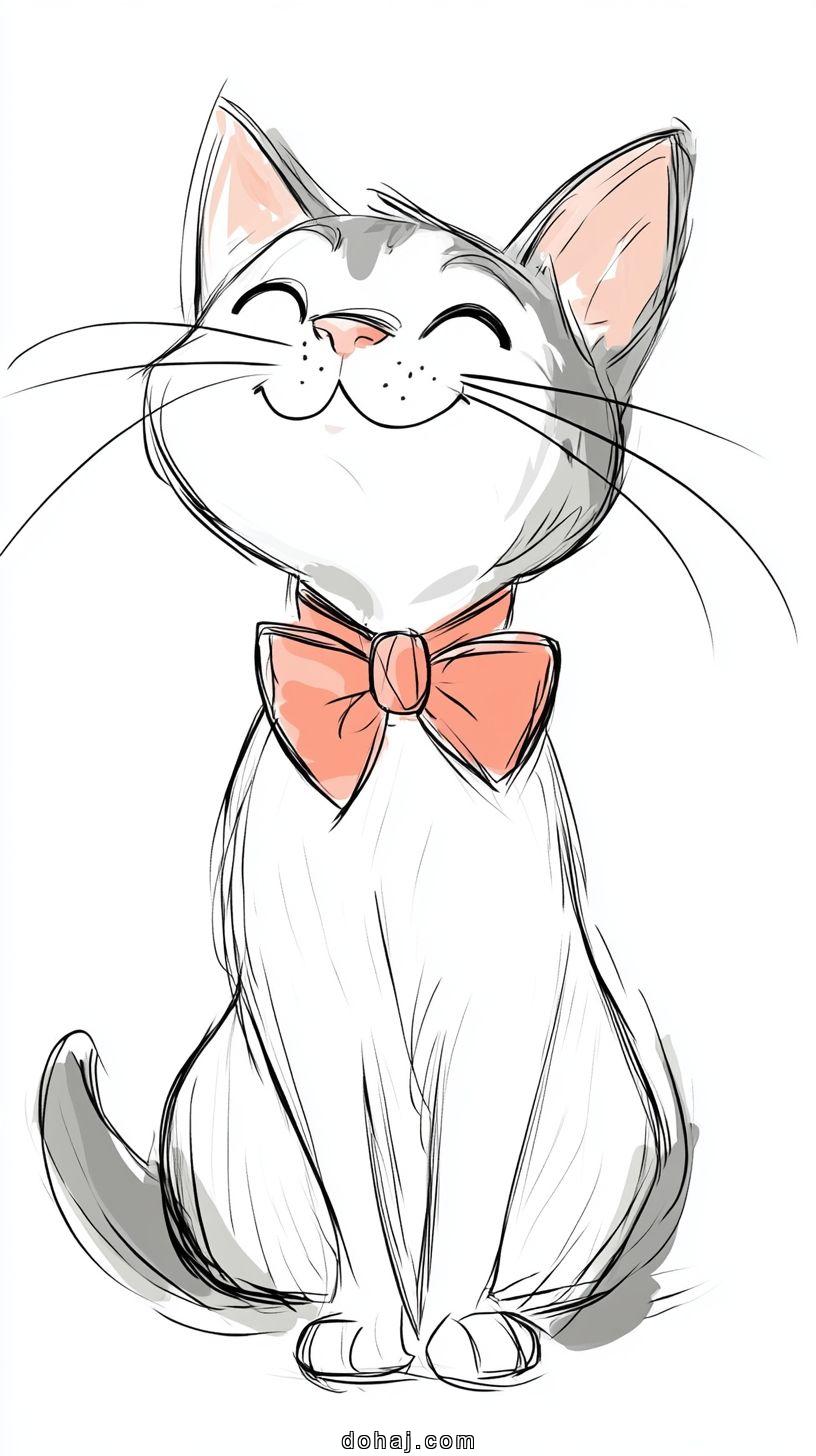 Realistic Cute Cat Drawing