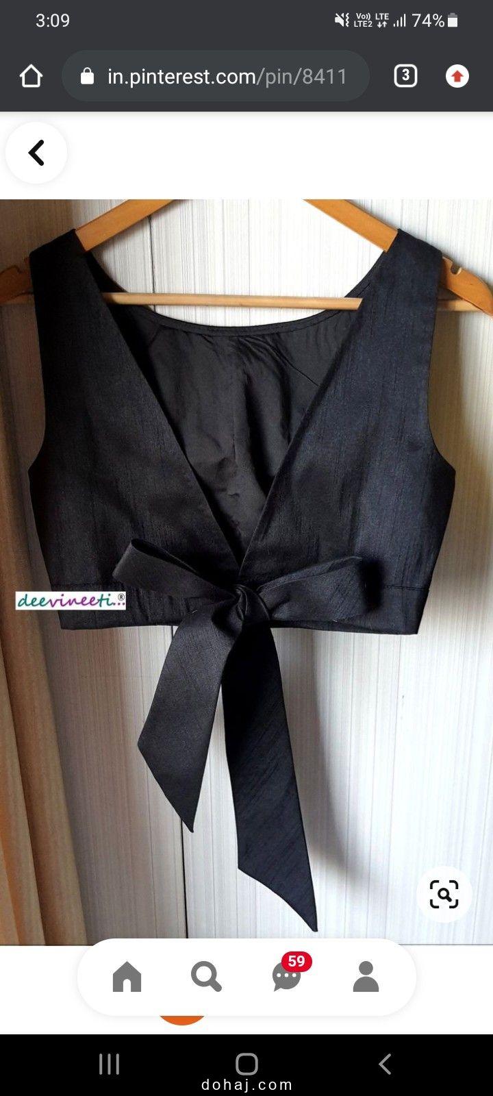 Red Sleeveless Blouse Back Design