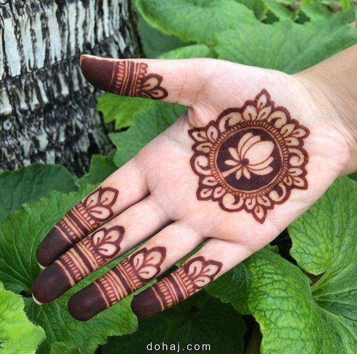Round Shape Back Hand Mehndi Circle Design