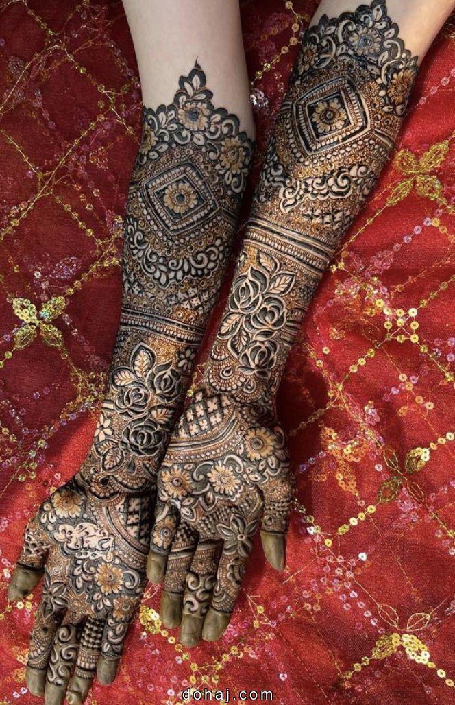 Royal Full Hand Bridal Mehndi Design