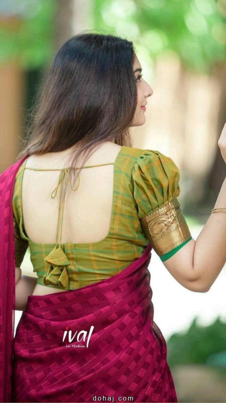 Saree With Full Sleeve Blouse