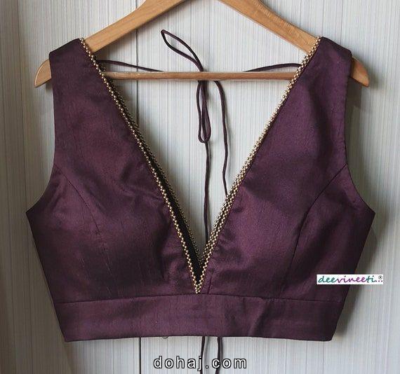 Saree With Sleeveless Blouse