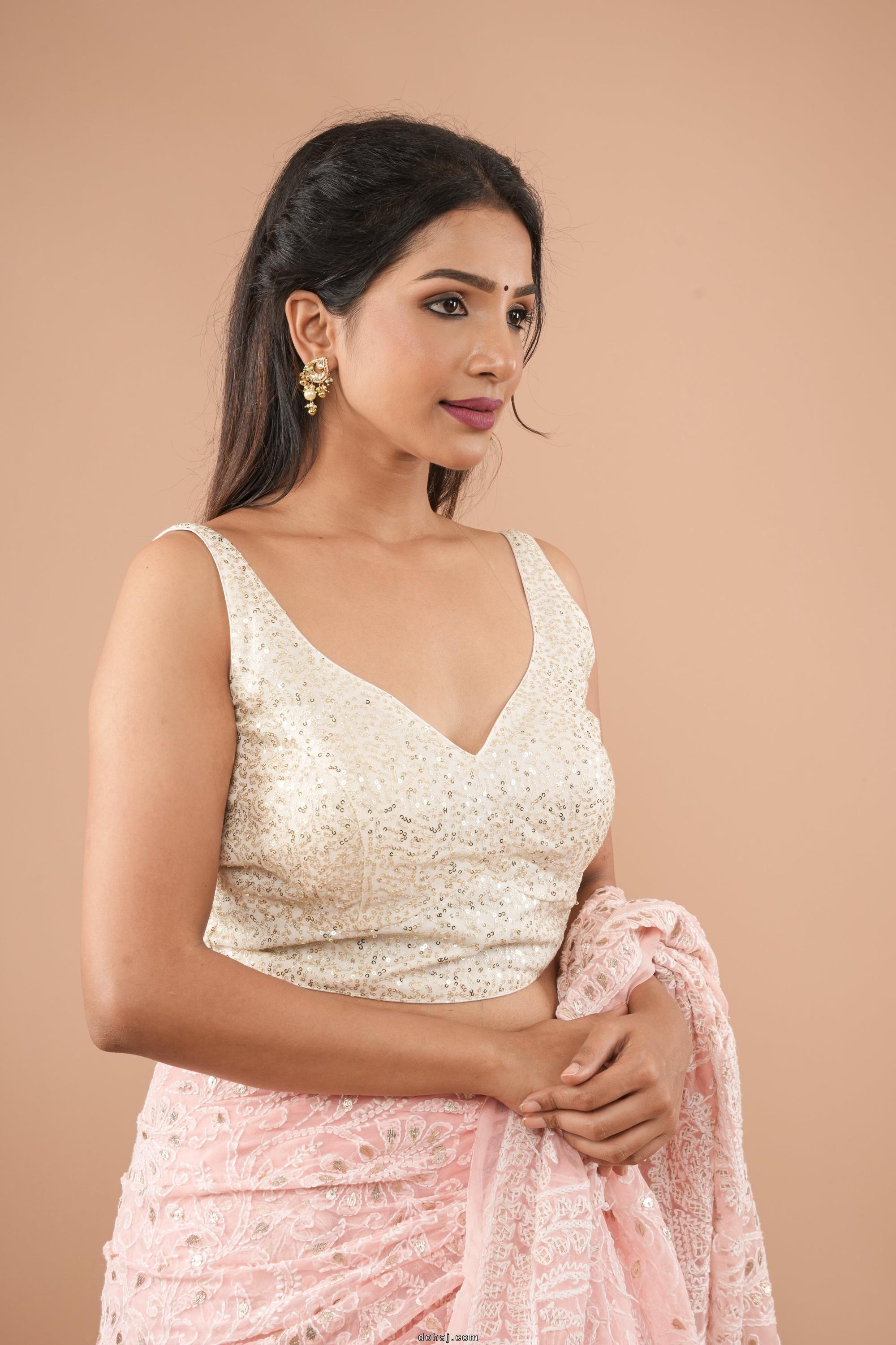 Silk Saree Blouse Neck Designs