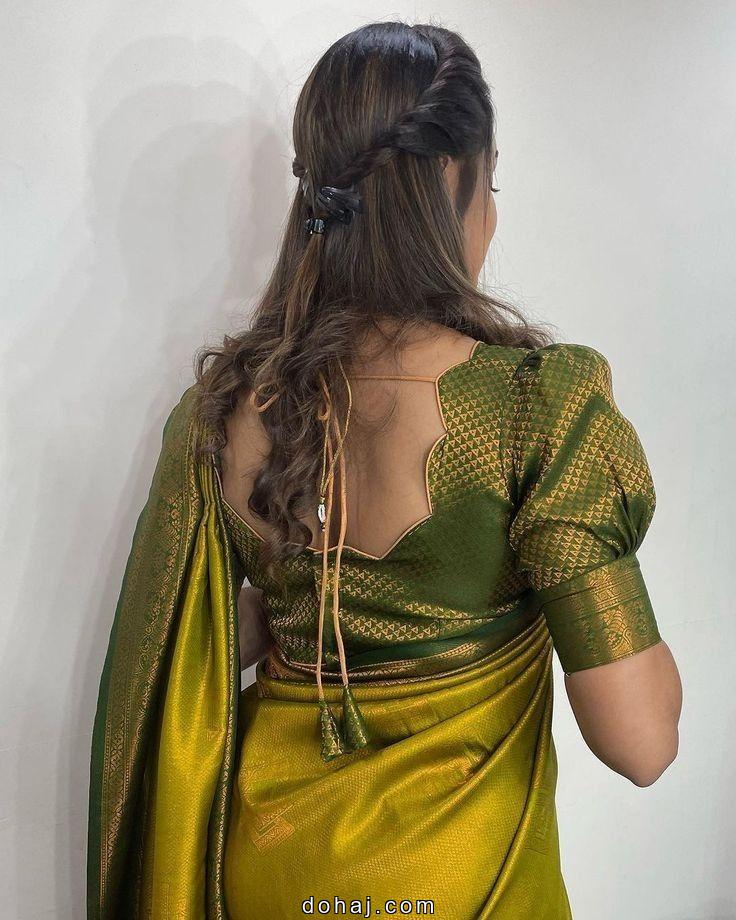 Silk Saree Blouse Neck Designs
