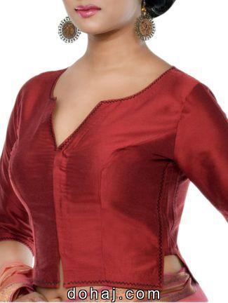 Silk Saree Blouse Neck Designs