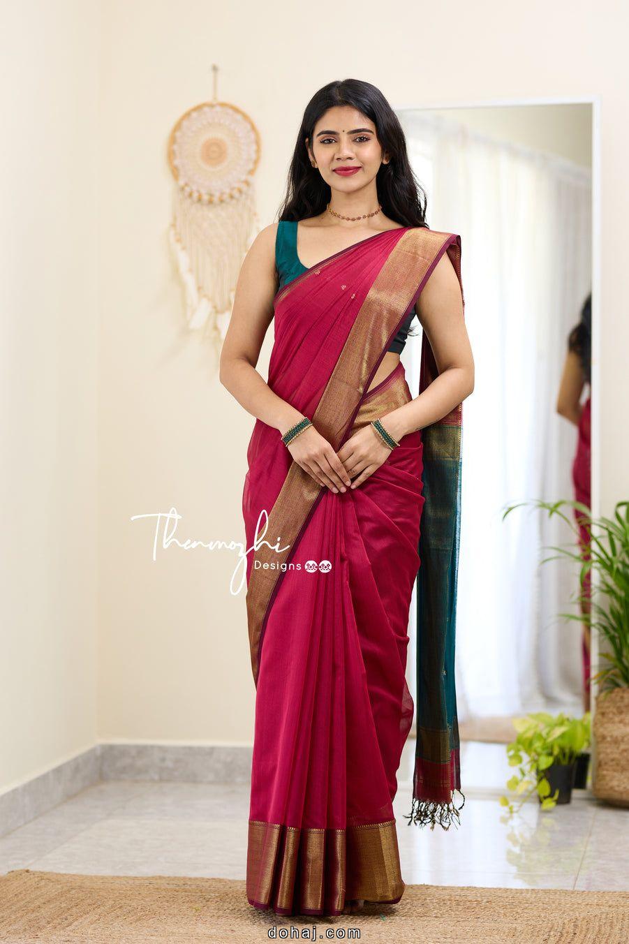 Silk Saree Simple Embroidery Designs For Blouse