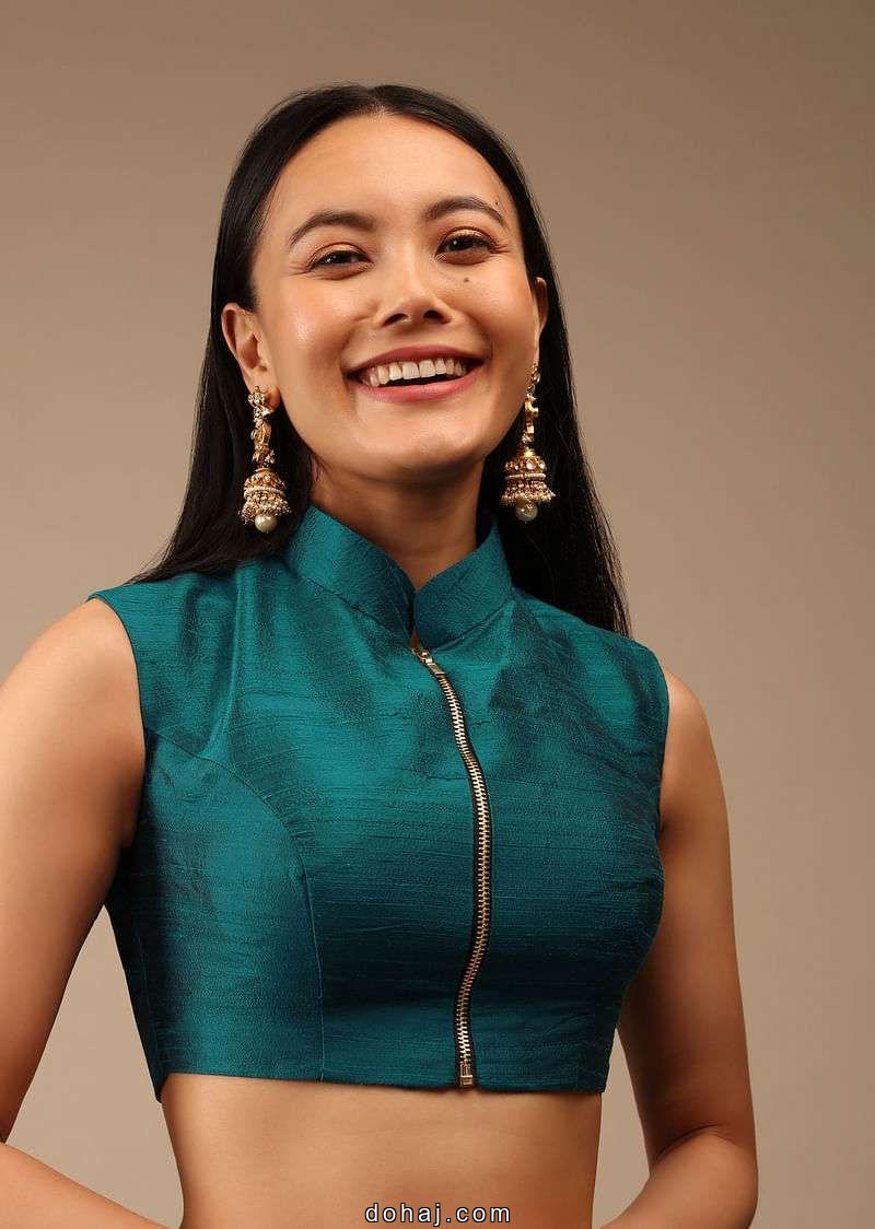 Silk Sleeveless Blouse Design