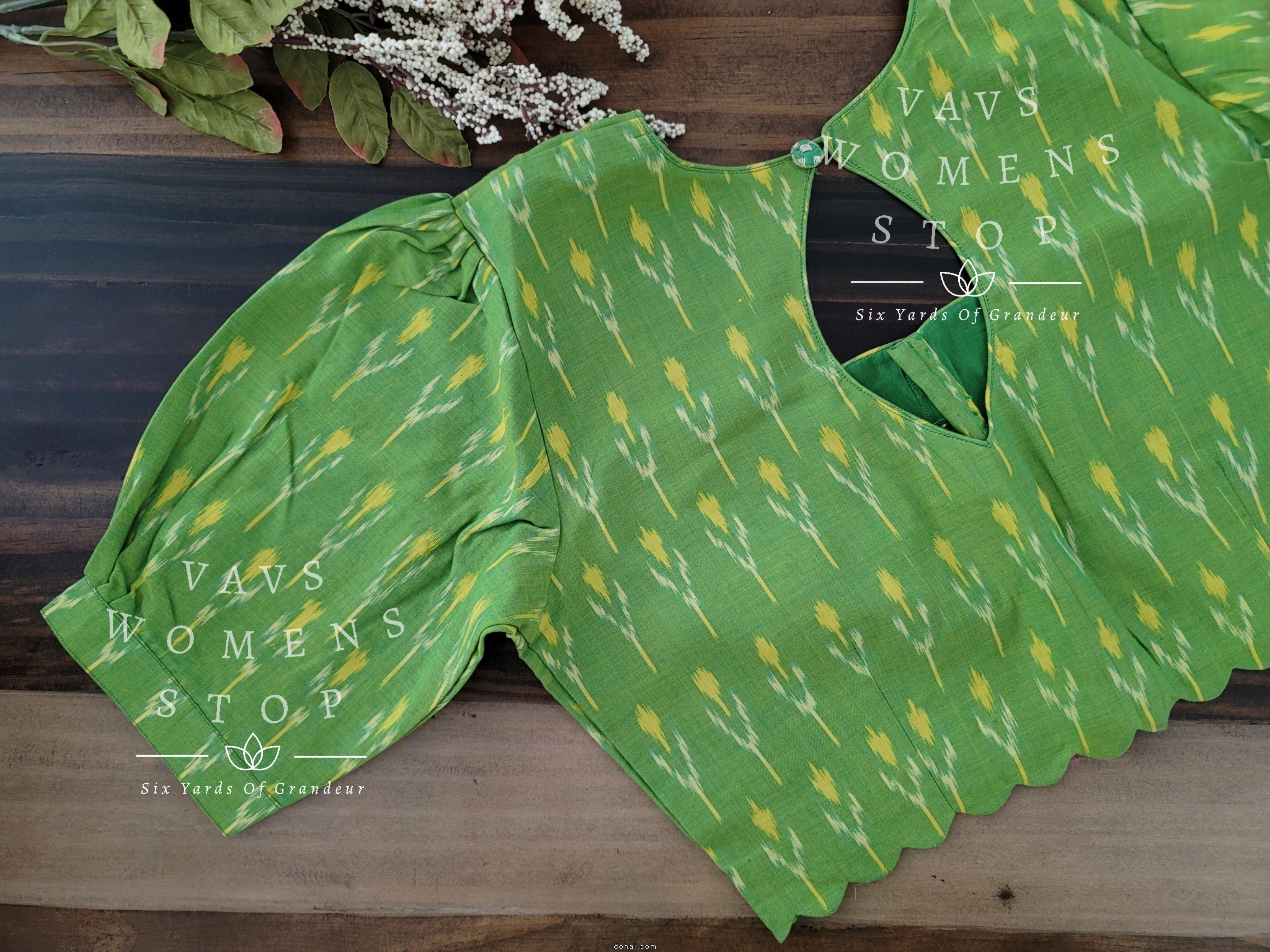 Simple Back Blouse Neck Designs