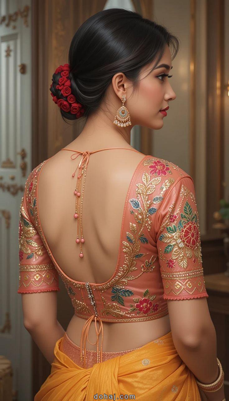 Simple Blouse Back Neck Designs