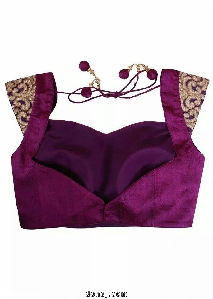 Simple Boat Neck Blouse Designs