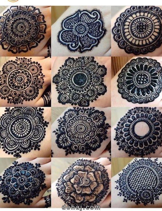 Simple Circle Mehndi Design Back Hand