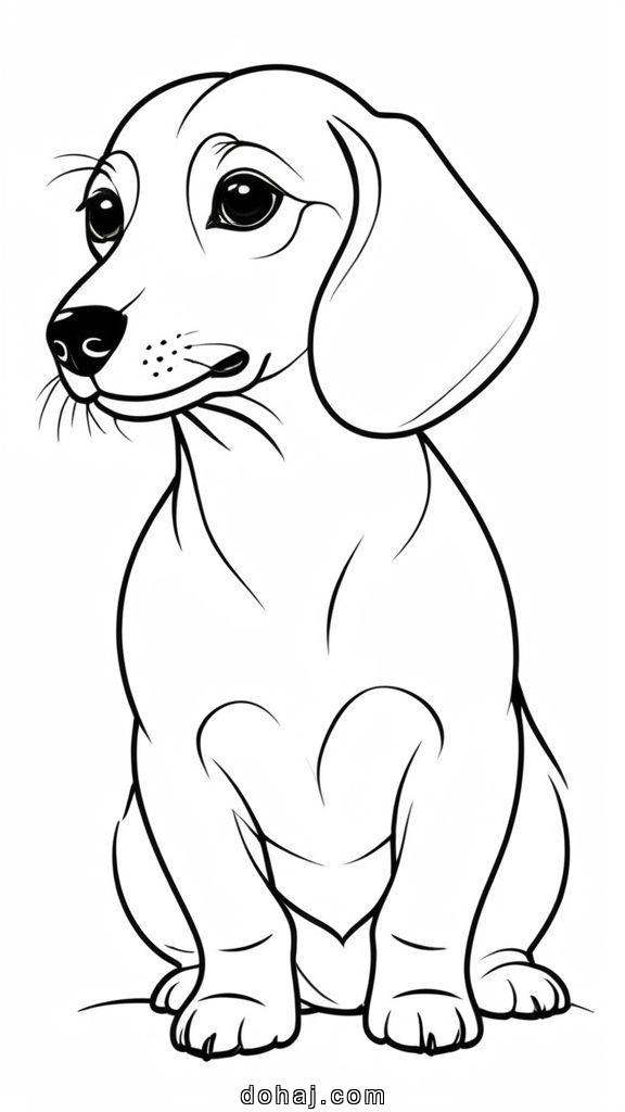 Simple Dog Face Drawing