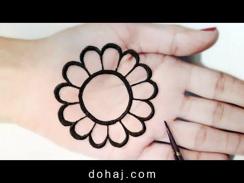 Simple Flower Mehndi Design For Front Hand