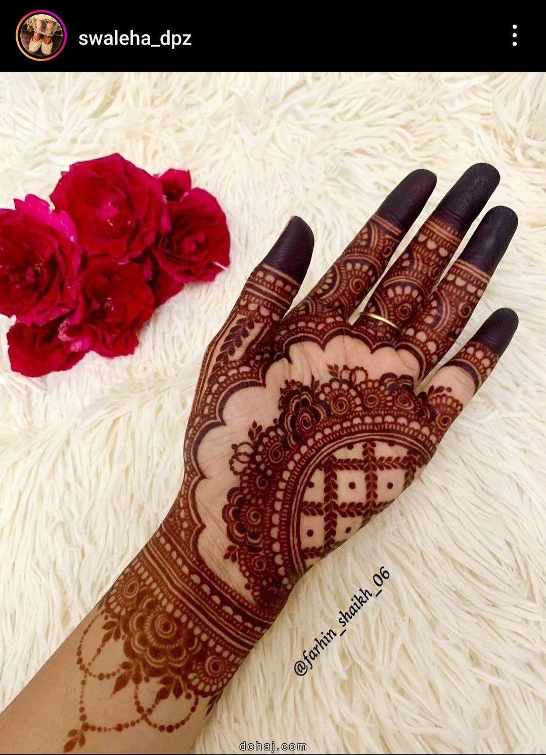 Simple Front Full Hand Mehndi Design
