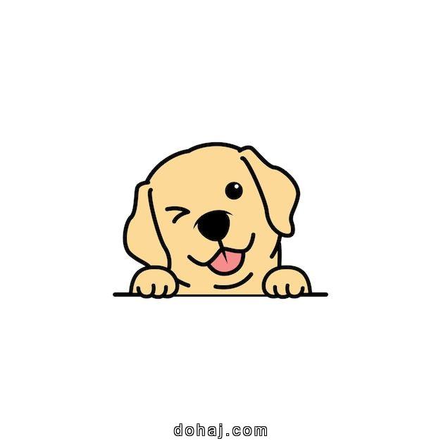 Simple Lab Dog Drawing
