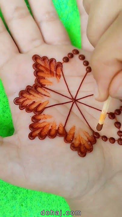 Simple Mehndi Design Back Hand Flower