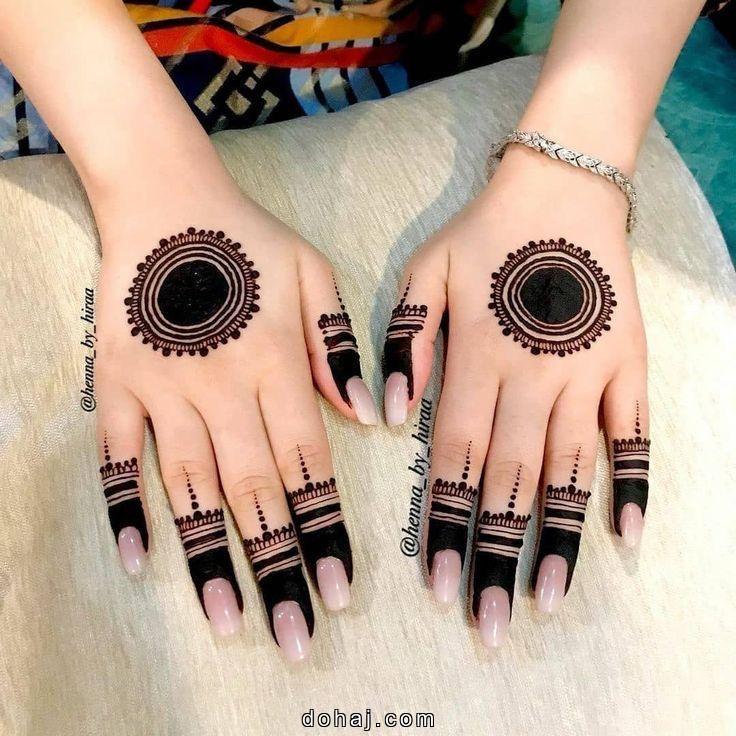 Simple Mehndi Design Circle Style