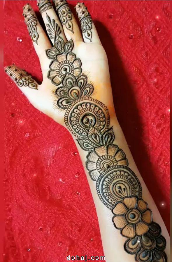 Simple Mehndi Design Flower Front Hand Easy And Beautiful
