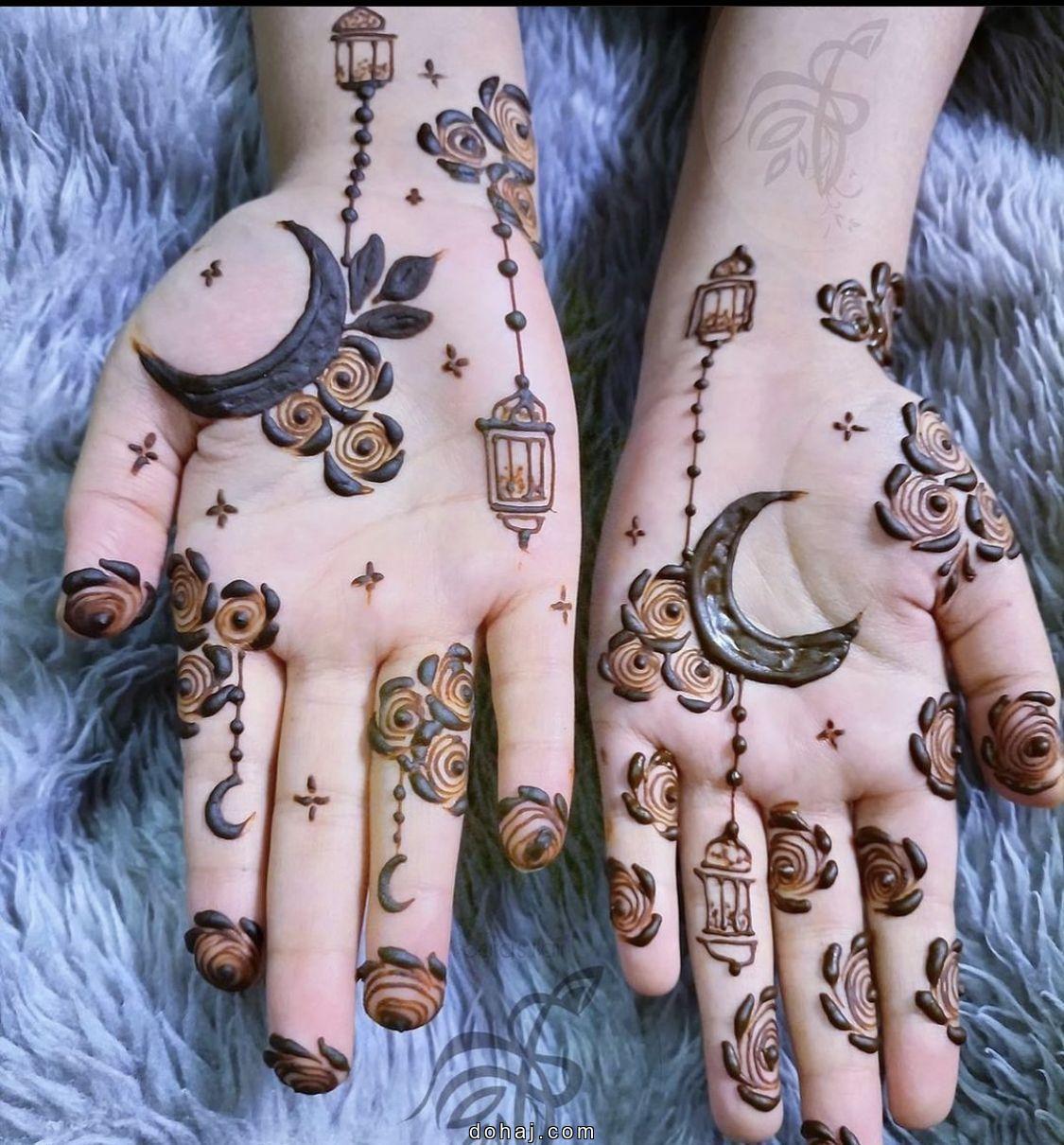 Simple Mehndi Design Front Hand Circle