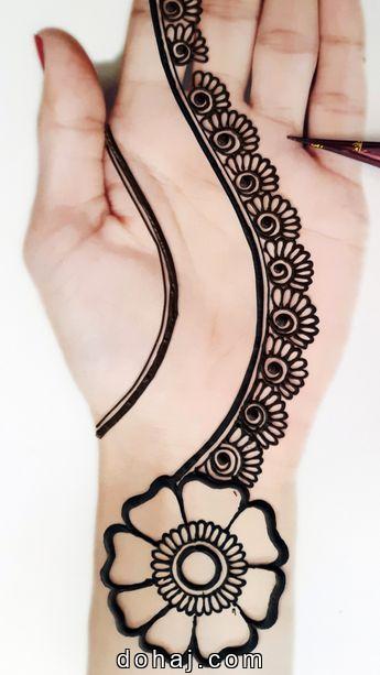 Simple Mehndi Design On Front Hand