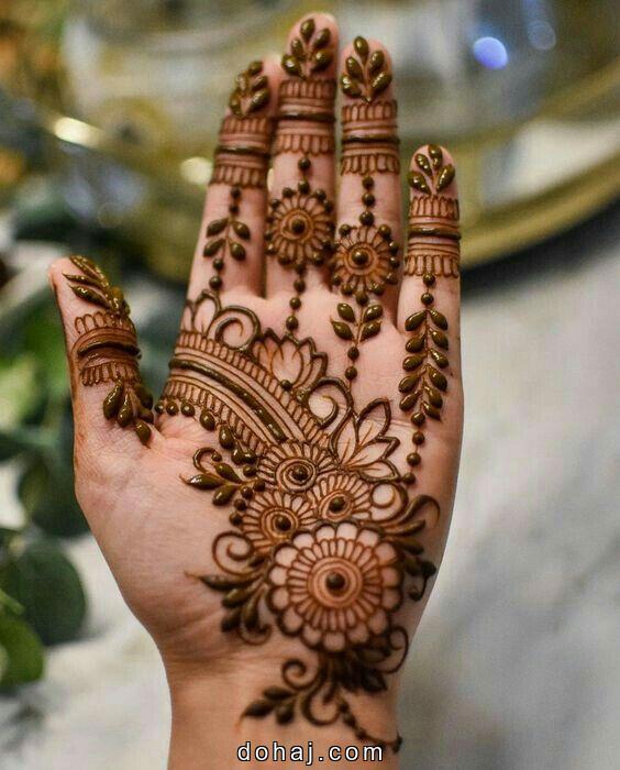 Simple Mehndi Design Photo Front Hand