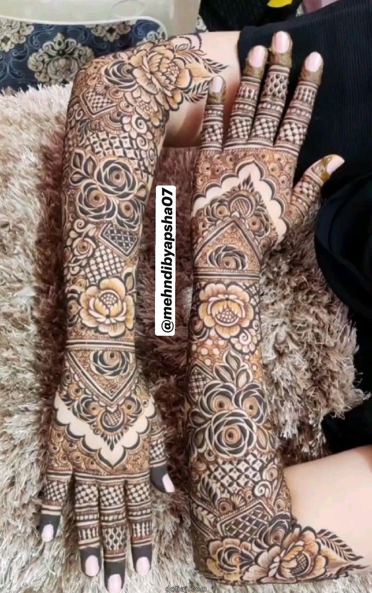 Simple Mehndi Designs For Teej Full Hand