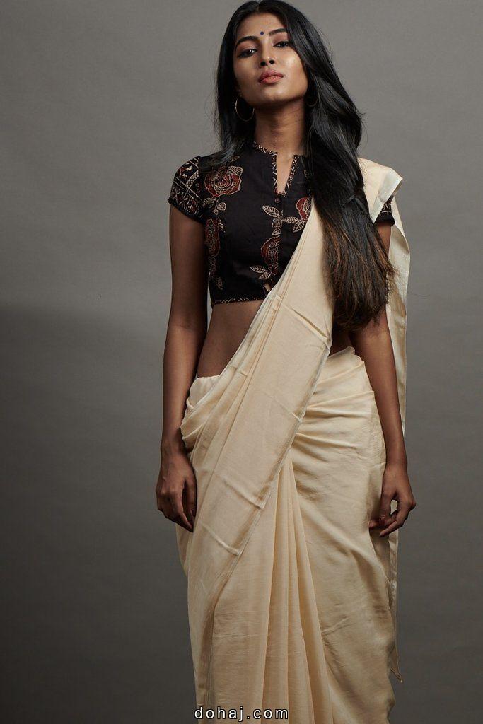 Simple Silk Saree Blouse Designs Back Neck