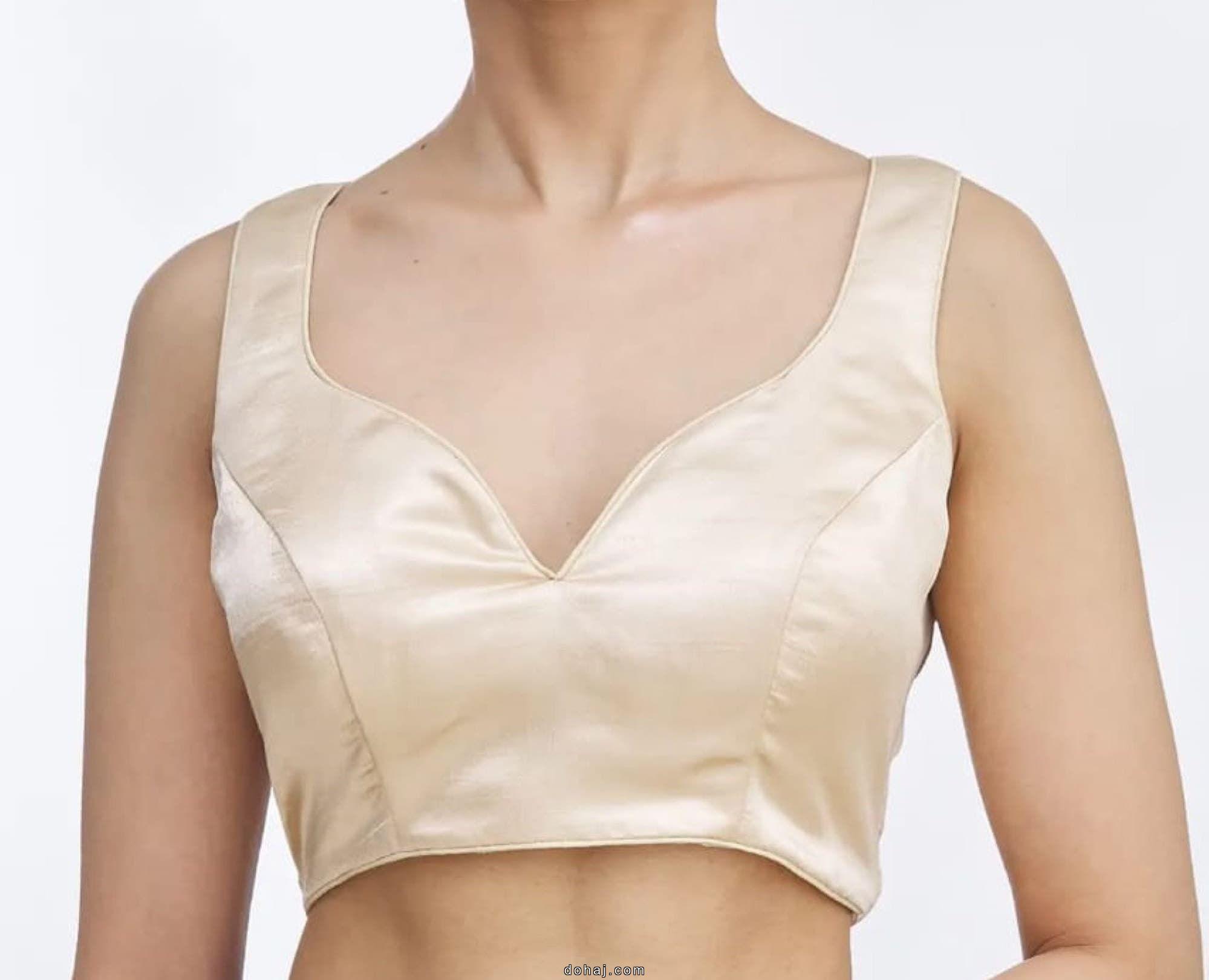 Sleeveless Blouse Designs For Saree