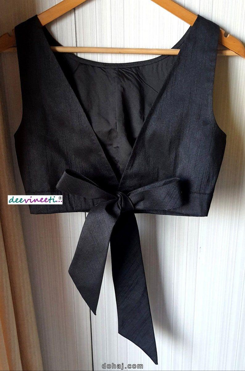 Sleeveless Blouse V Neck Blouse Designs Front And Back