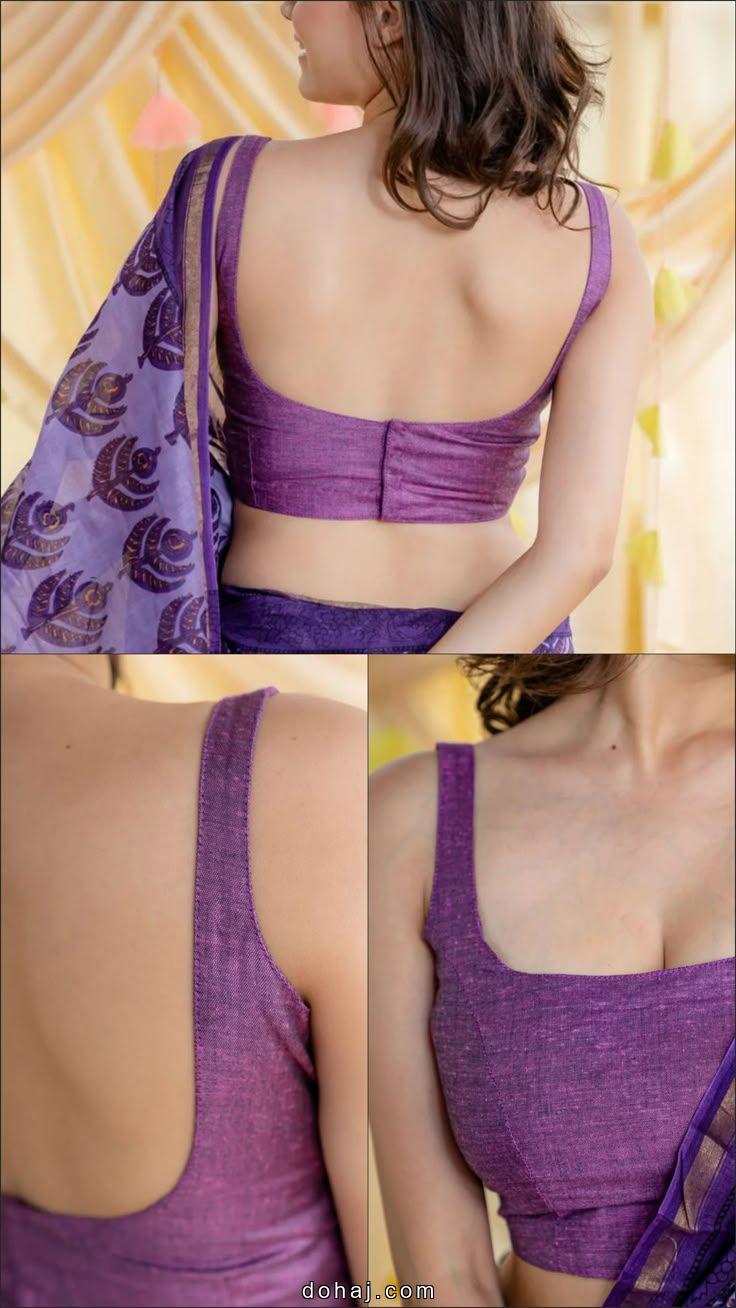 Sleeveless Deep Neck Blouse