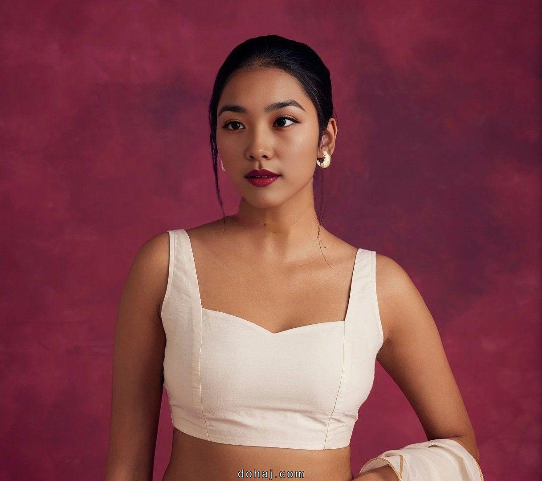 Sleeveless Maroon Blouse