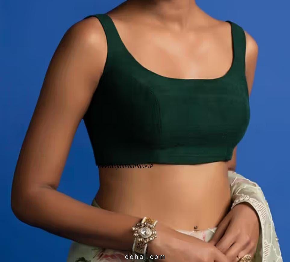 Sleeveless Net Blouse Design