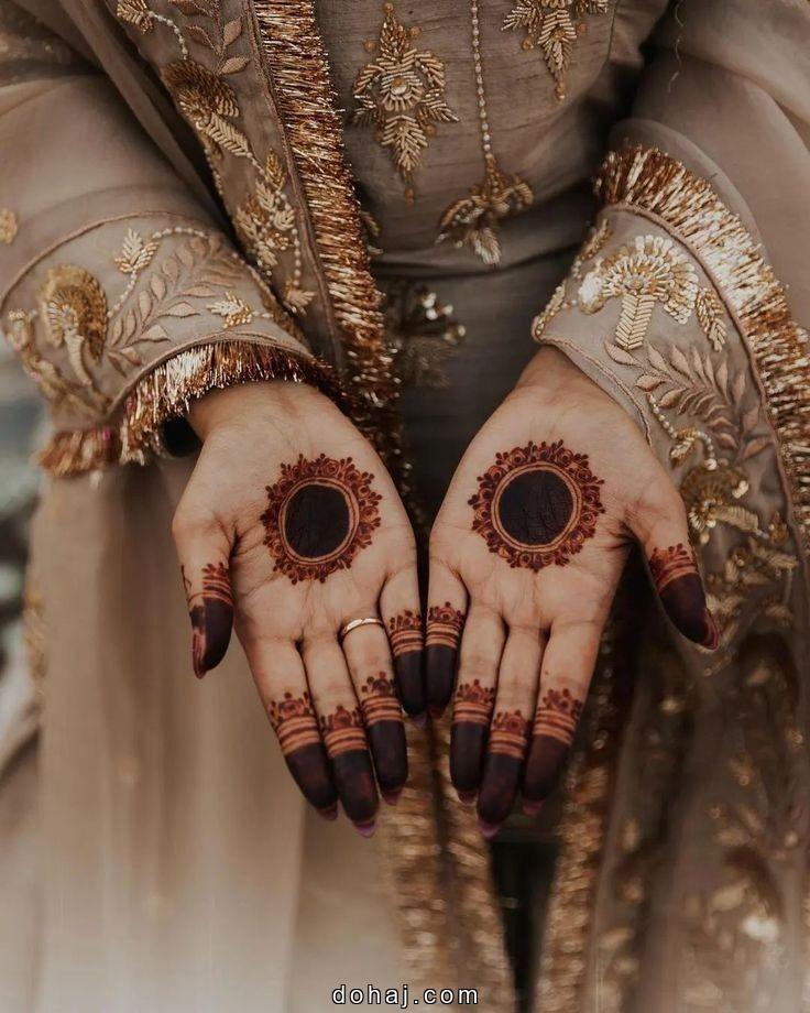 Small Back Hand Mehndi Design Circle