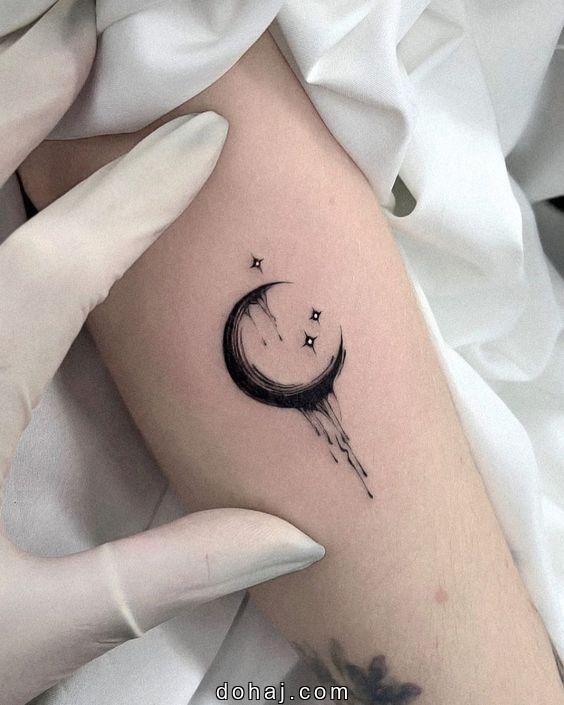 Small Tattoo Between Breast Ideas