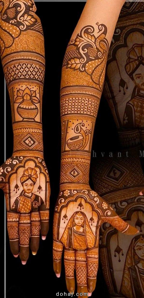 Stylish Full Back Hand Mehndi Design