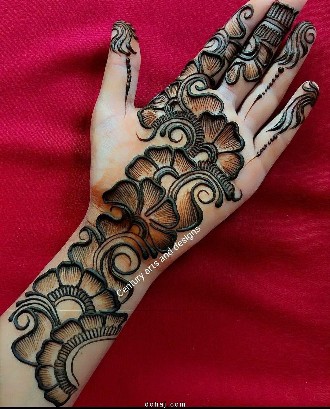 Stylish Full Hand Mehndi Design Back Side